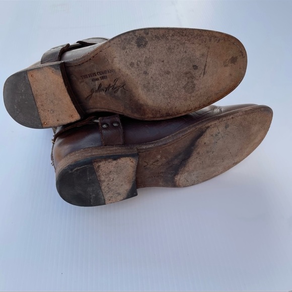 Frye vintage Veronica short brown leather harness boots size 8.5 - Picture 4 of 9